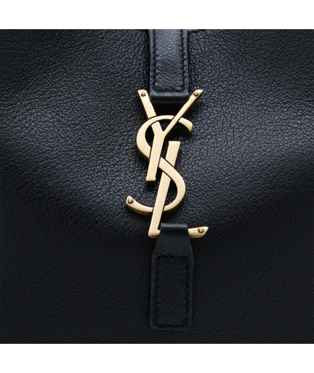 SAINT LAURENT Черная кожаная сумка через плечо, фото 4