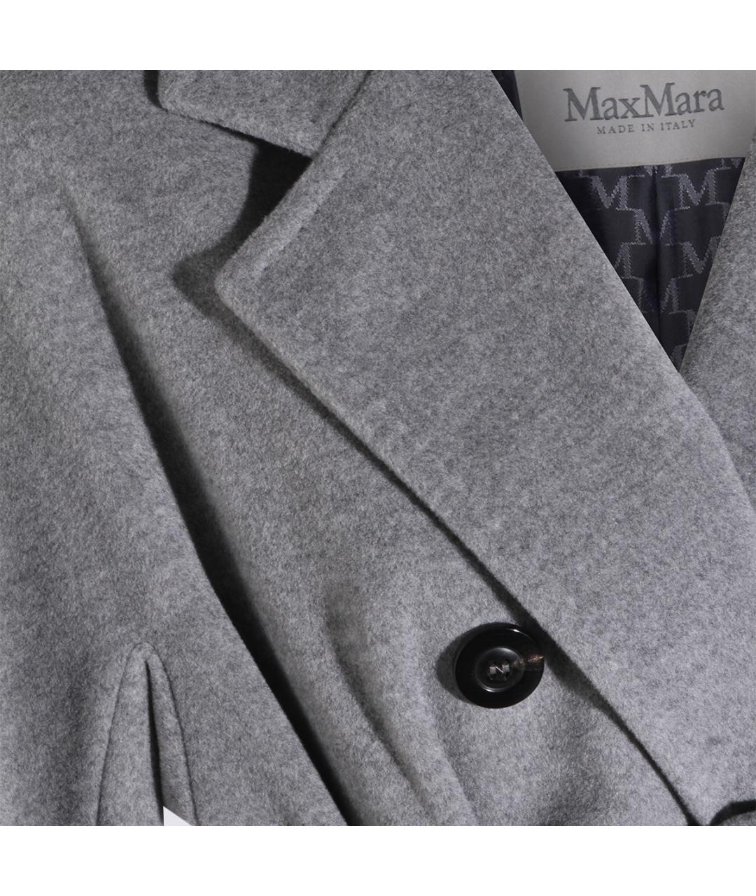 MAX MARA Серое шерстяное пальто, фото 3