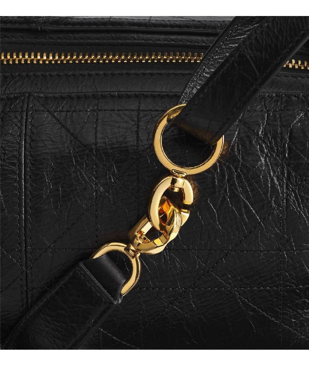 CHRISTIAN DIOR Черная кожаная сумка через плечо, фото 6