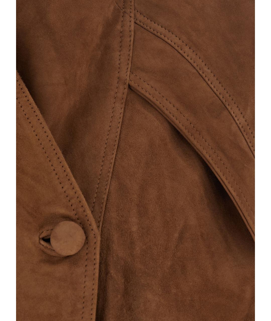 ROTATE Коричневая замшевая куртка, фото 3