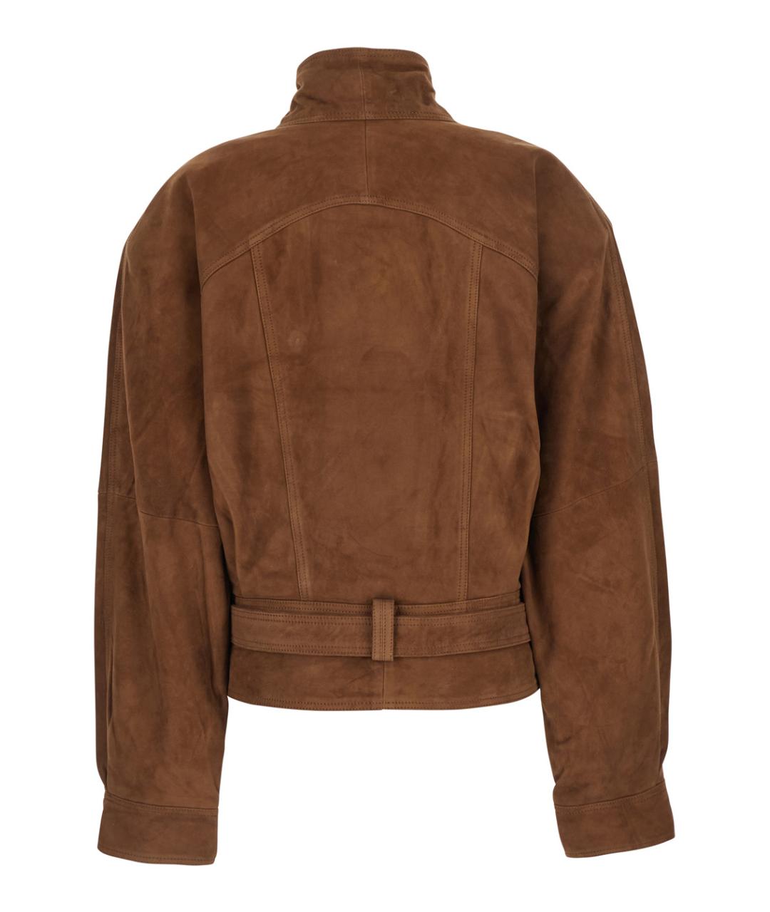 ROTATE Коричневая замшевая куртка, фото 2