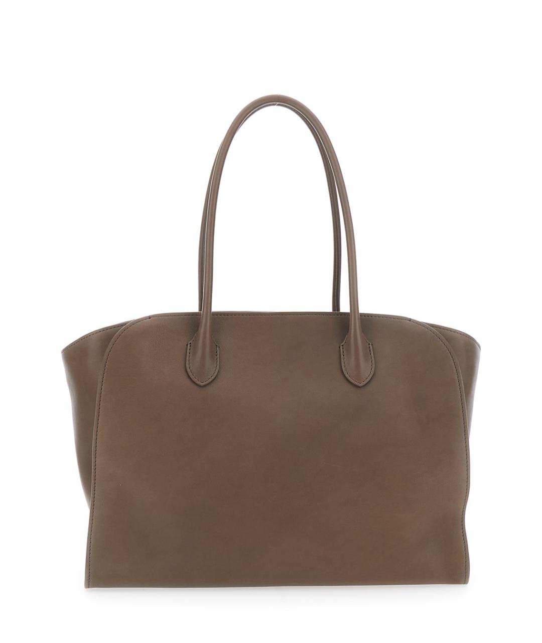 THE ROW Коричневая кожаная сумка тоут, фото 2