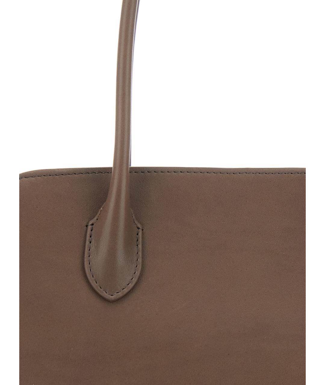 THE ROW Коричневая кожаная сумка тоут, фото 3