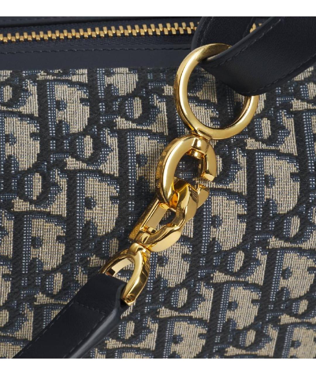 CHRISTIAN DIOR Синяя тканевая сумка через плечо, фото 4