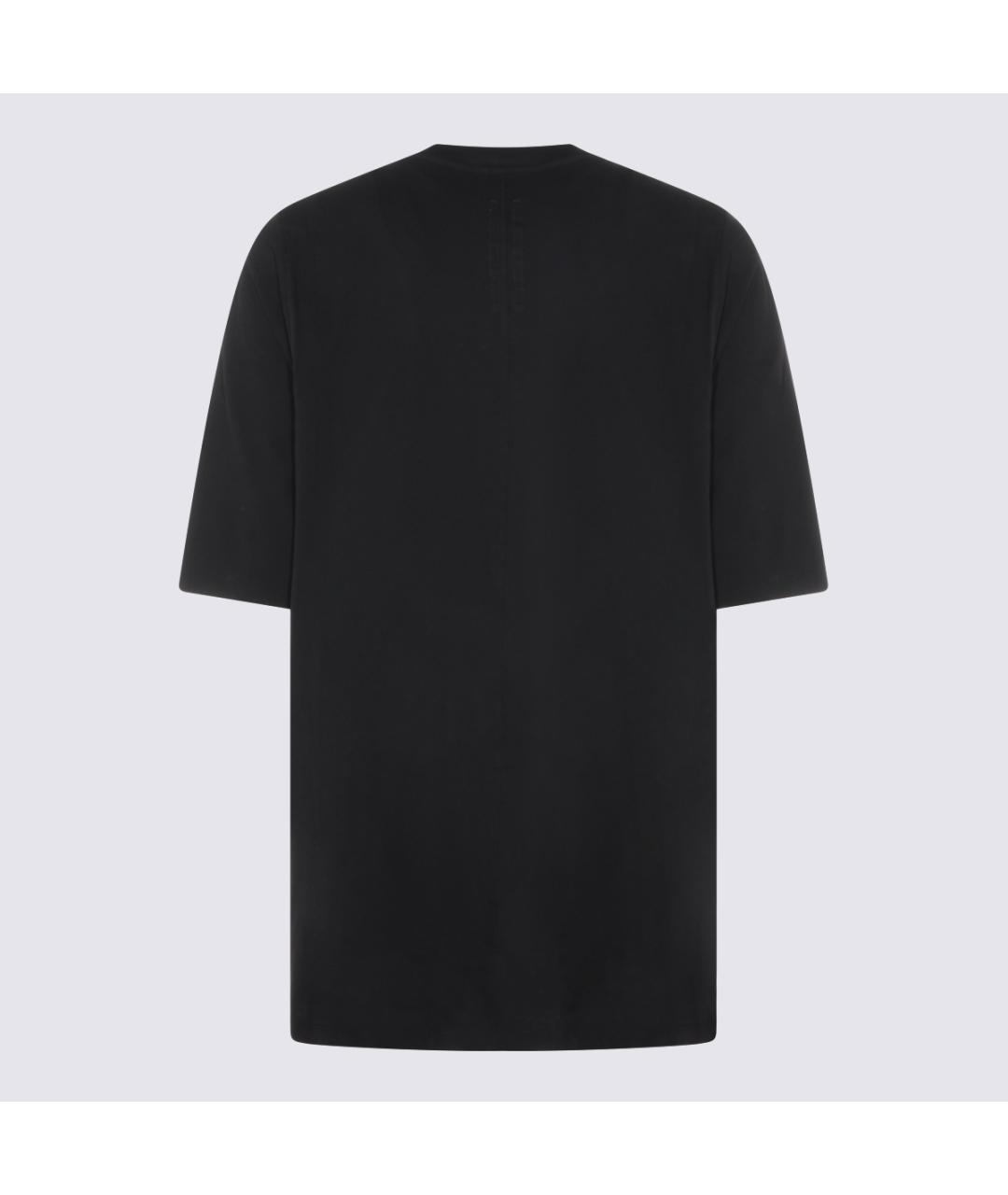 RICK OWENS Черная хлопковая футболка, фото 2