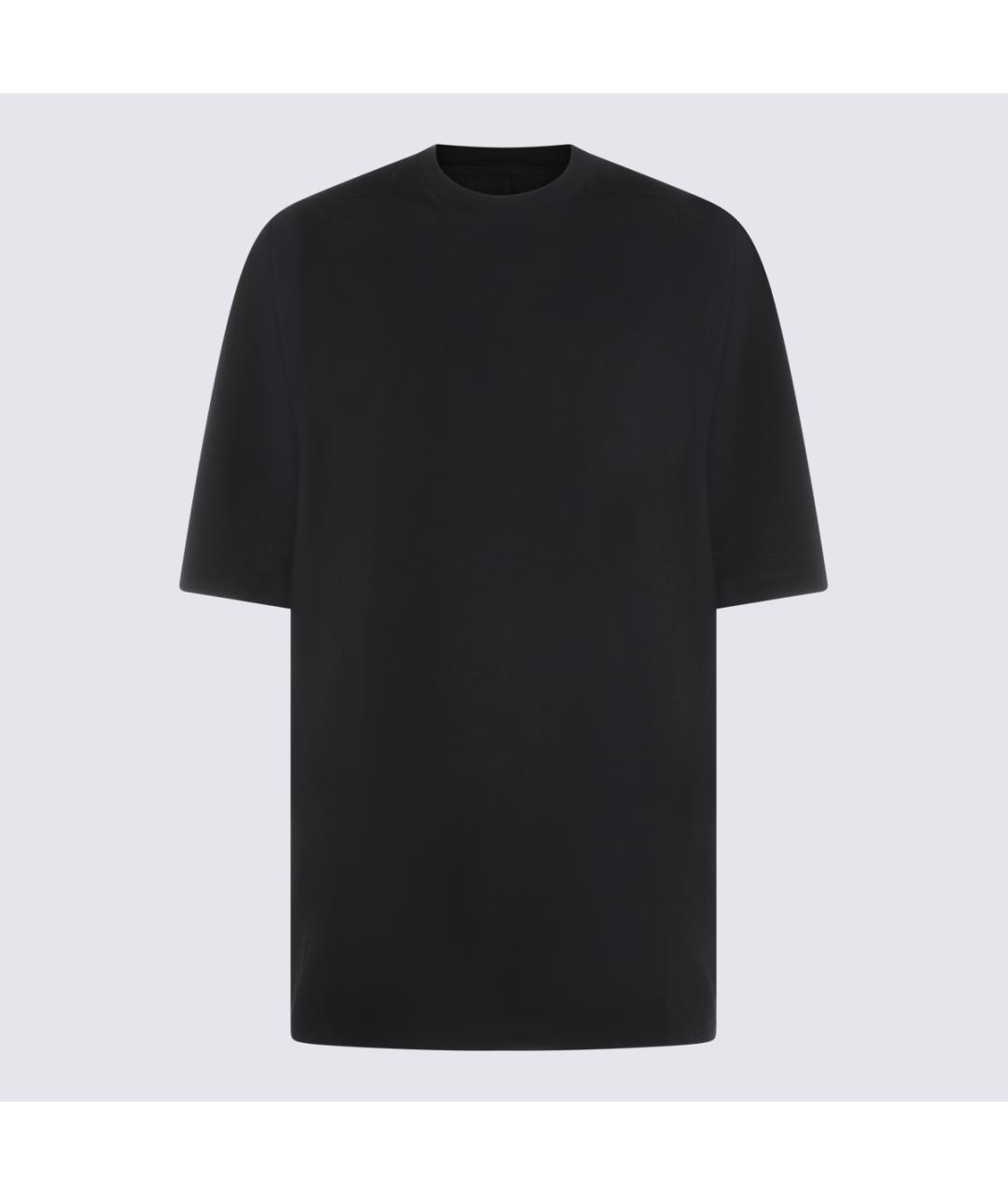 RICK OWENS Черная хлопковая футболка, фото 4