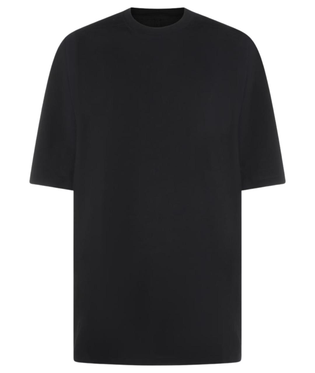 RICK OWENS Черная хлопковая футболка, фото 1