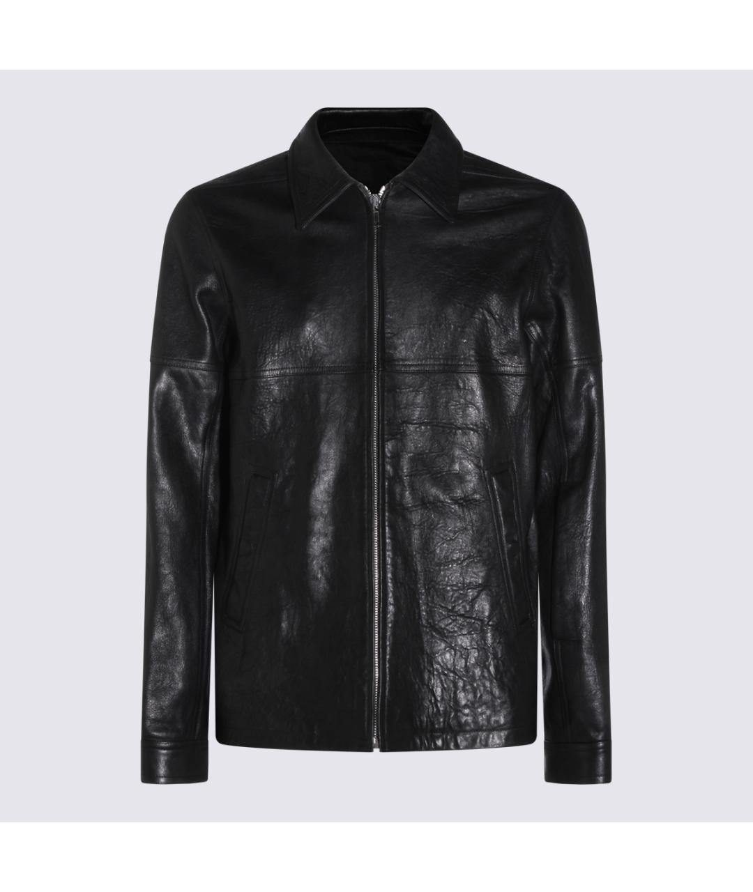 RICK OWENS Черная кожаная куртка, фото 5