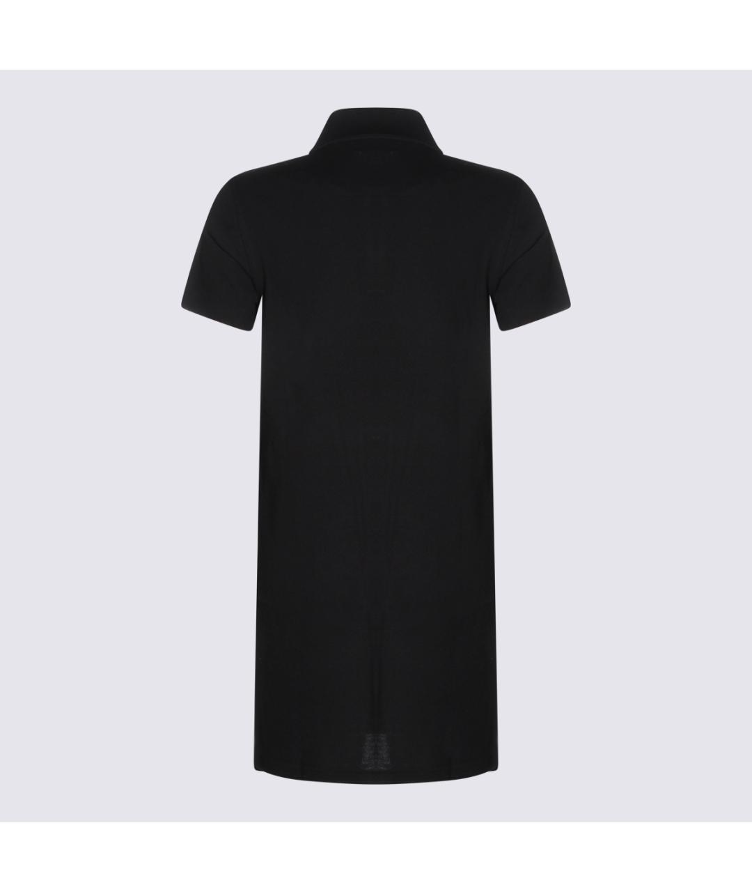 SAINT LAURENT Черное хлопковое повседневное платье, фото 2