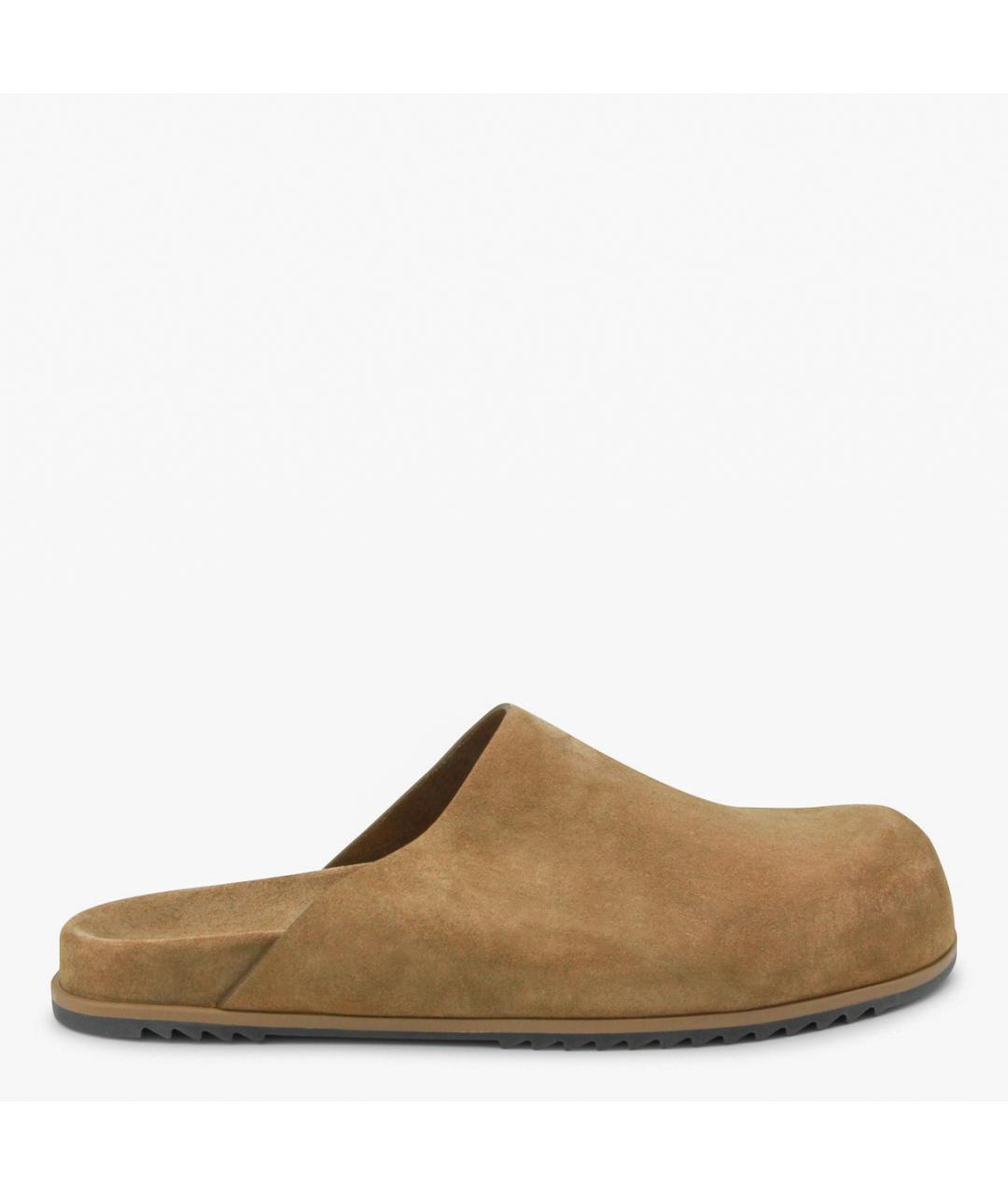 RICK OWENS Коричневые замшевые шлепанцы, фото 5