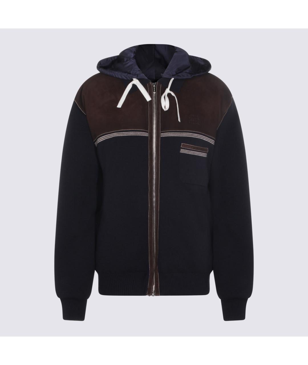 MIU MIU Синяя шерстяная куртка, фото 5