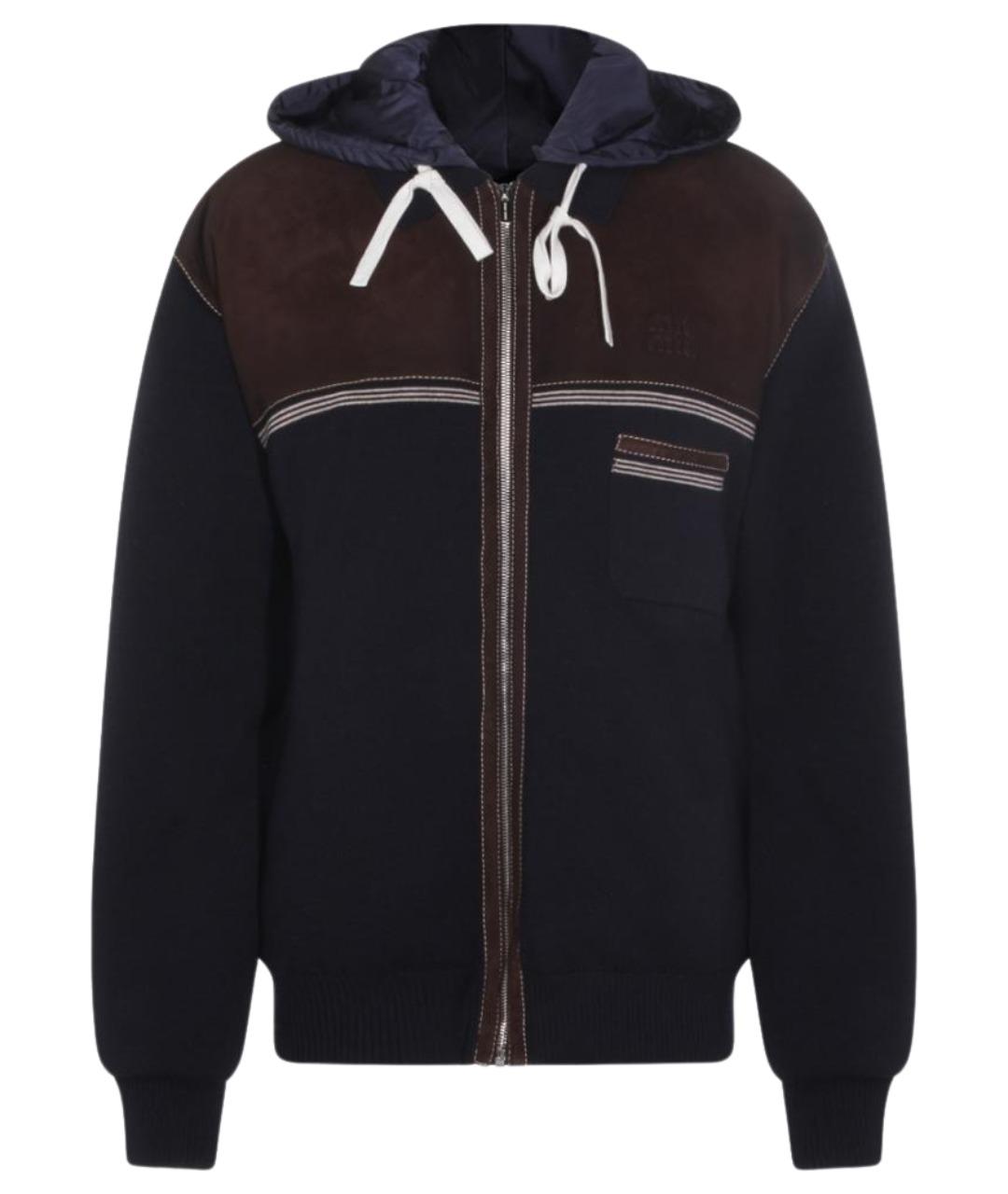 MIU MIU Синяя шерстяная куртка, фото 1