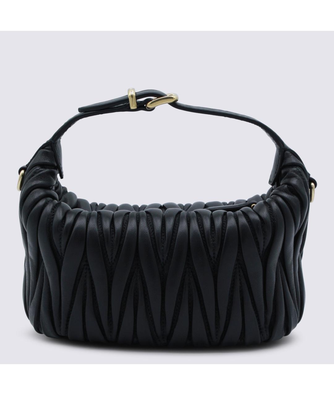 MIU MIU Черная кожаная сумка через плечо, фото 3