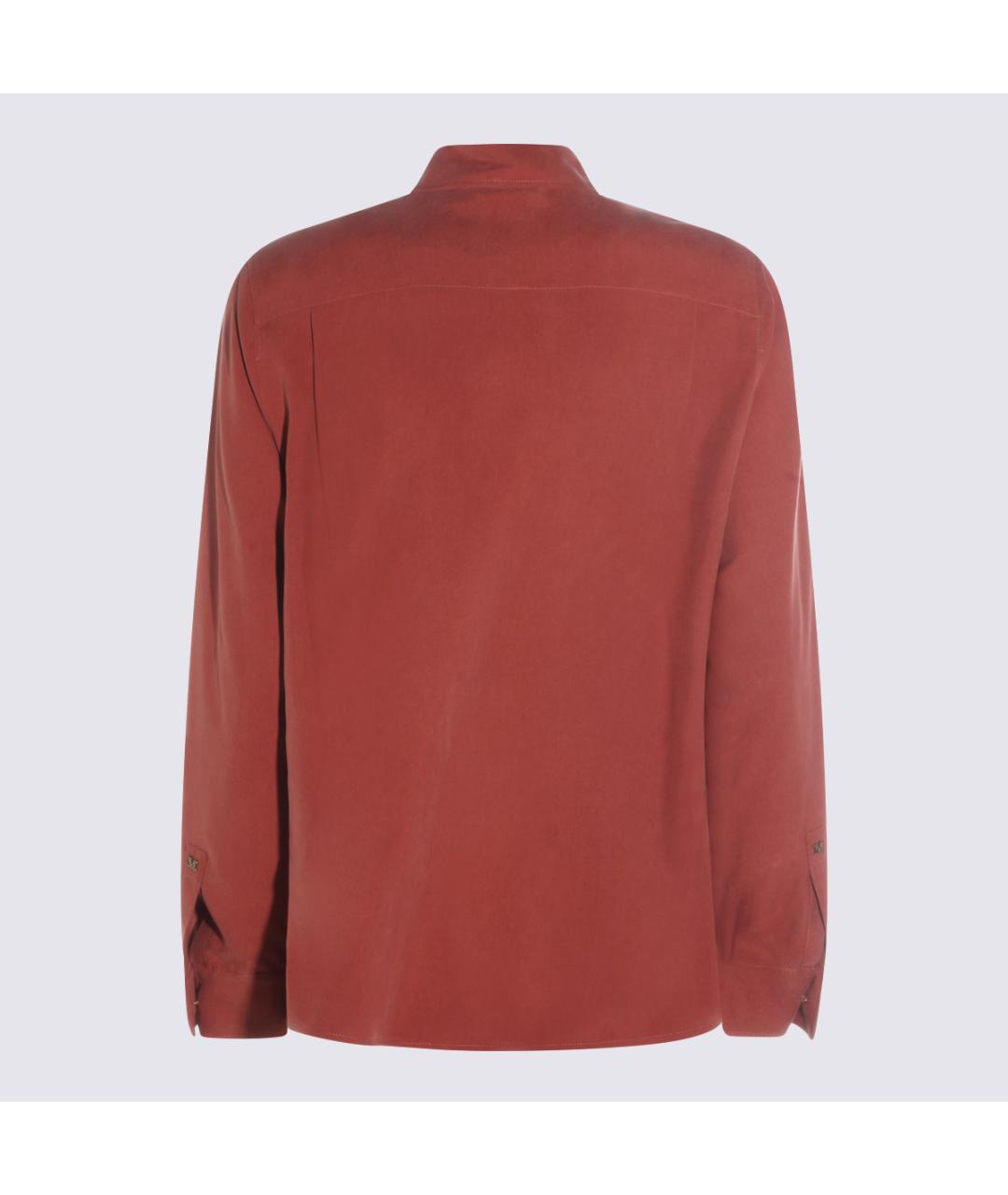 MAX MARA Красная шелковая рубашка, фото 2
