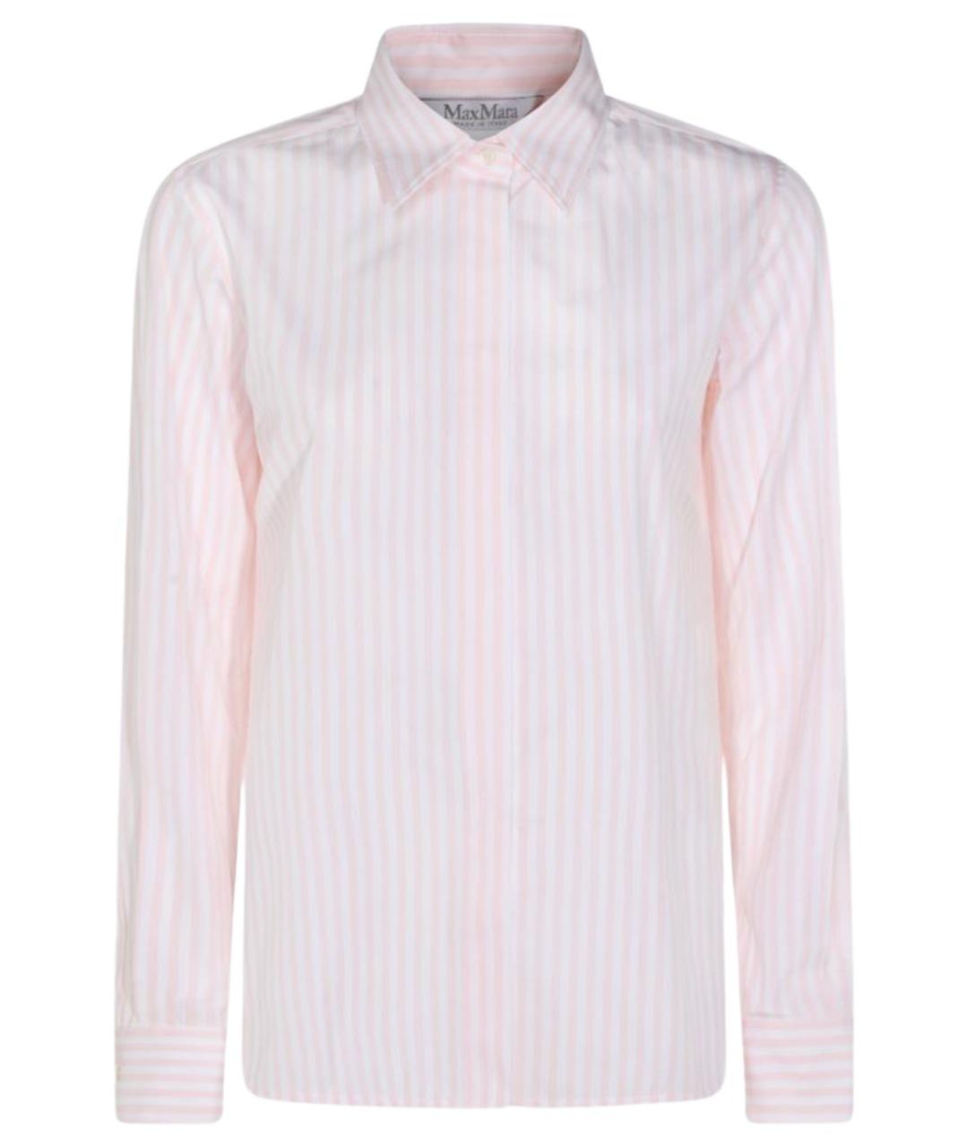 MAX MARA Розовая хлопковая рубашка, фото 1