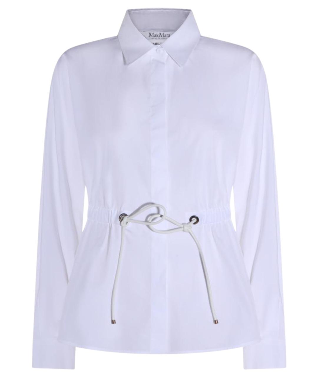 MAX MARA Белая хлопковая рубашка, фото 1