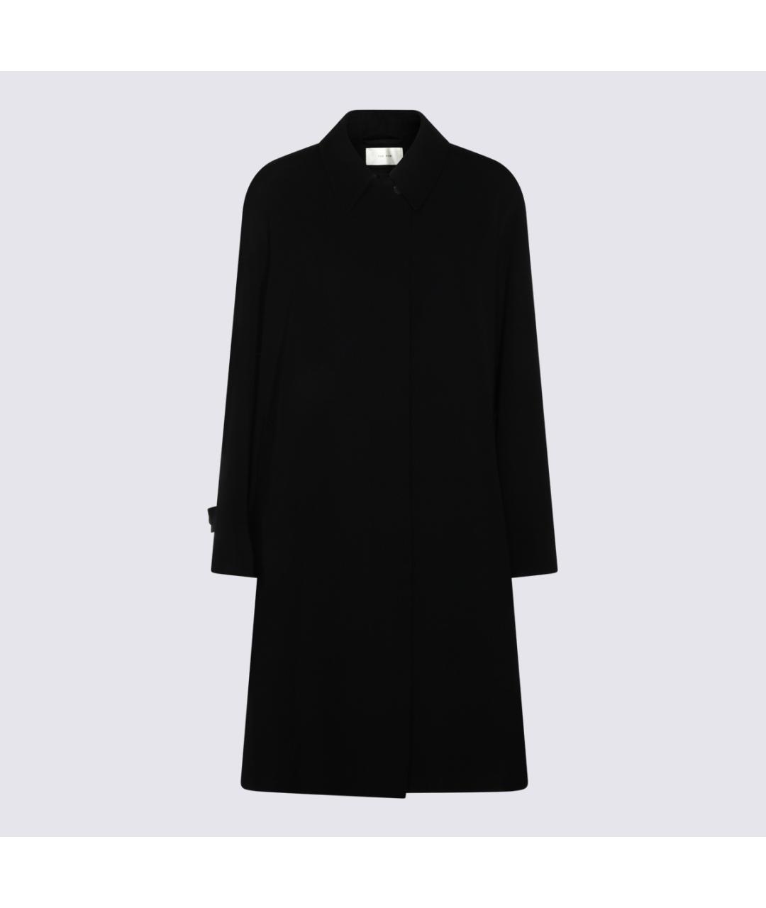 THE ROW Темно-синий шерстяной тренч/плащ, фото 5