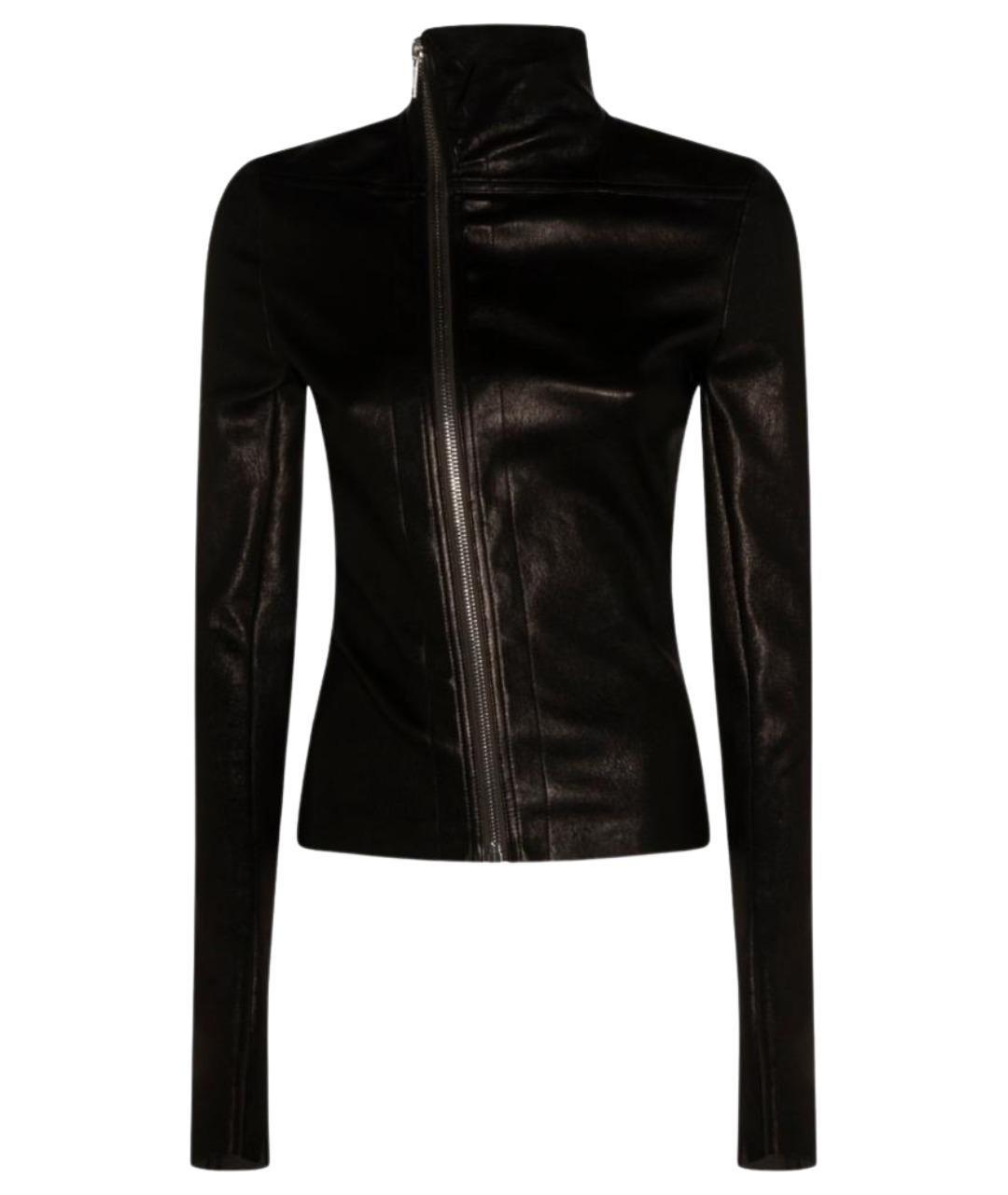 RICK OWENS Черная кожаная куртка, фото 1