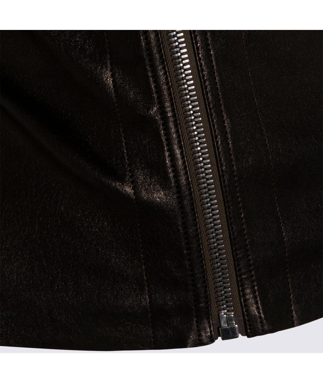 RICK OWENS Черная кожаная куртка, фото 3