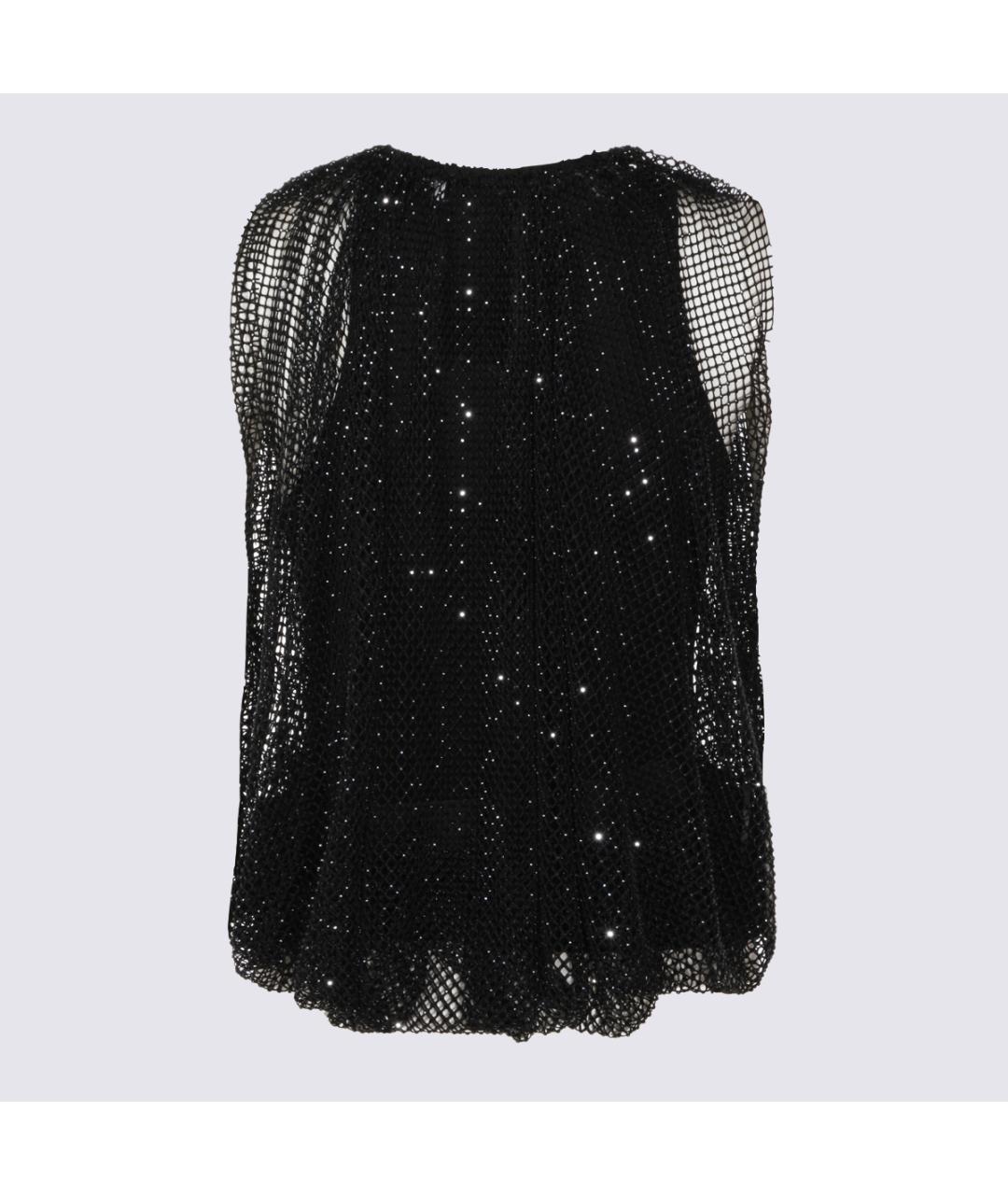 SPORTMAX Черная полиэстеровая майка, фото 2