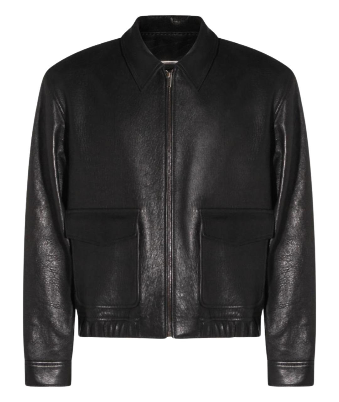 SAINT LAURENT Черная кожаная куртка, фото 1