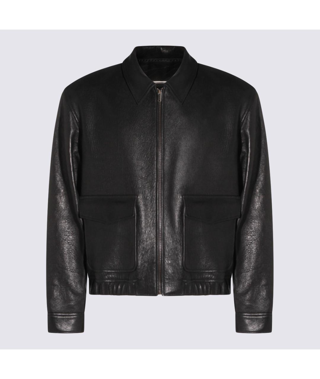 SAINT LAURENT Черная кожаная куртка, фото 5