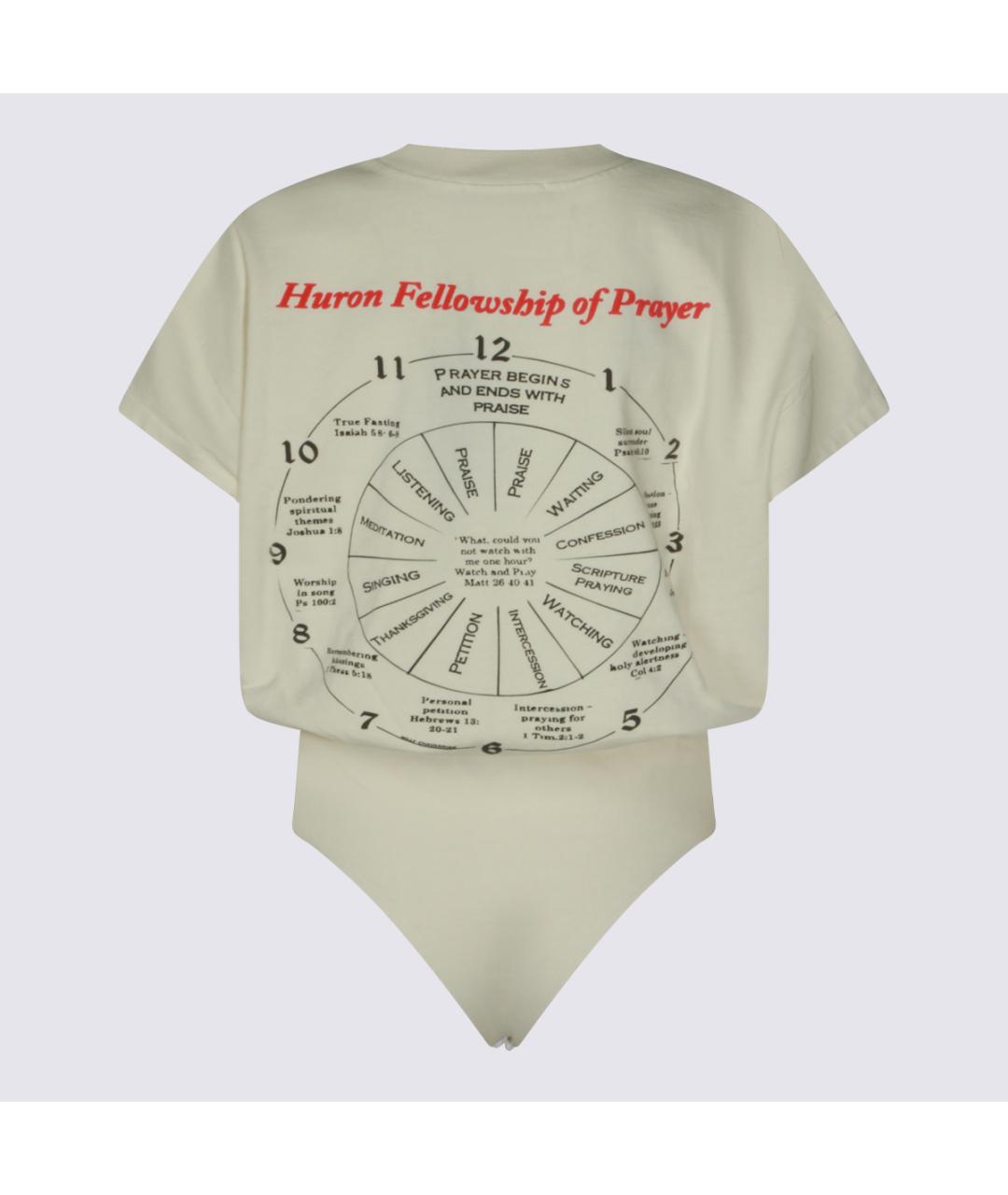 WILLY CHAVARRIA Белое хлопковое боди, фото 2