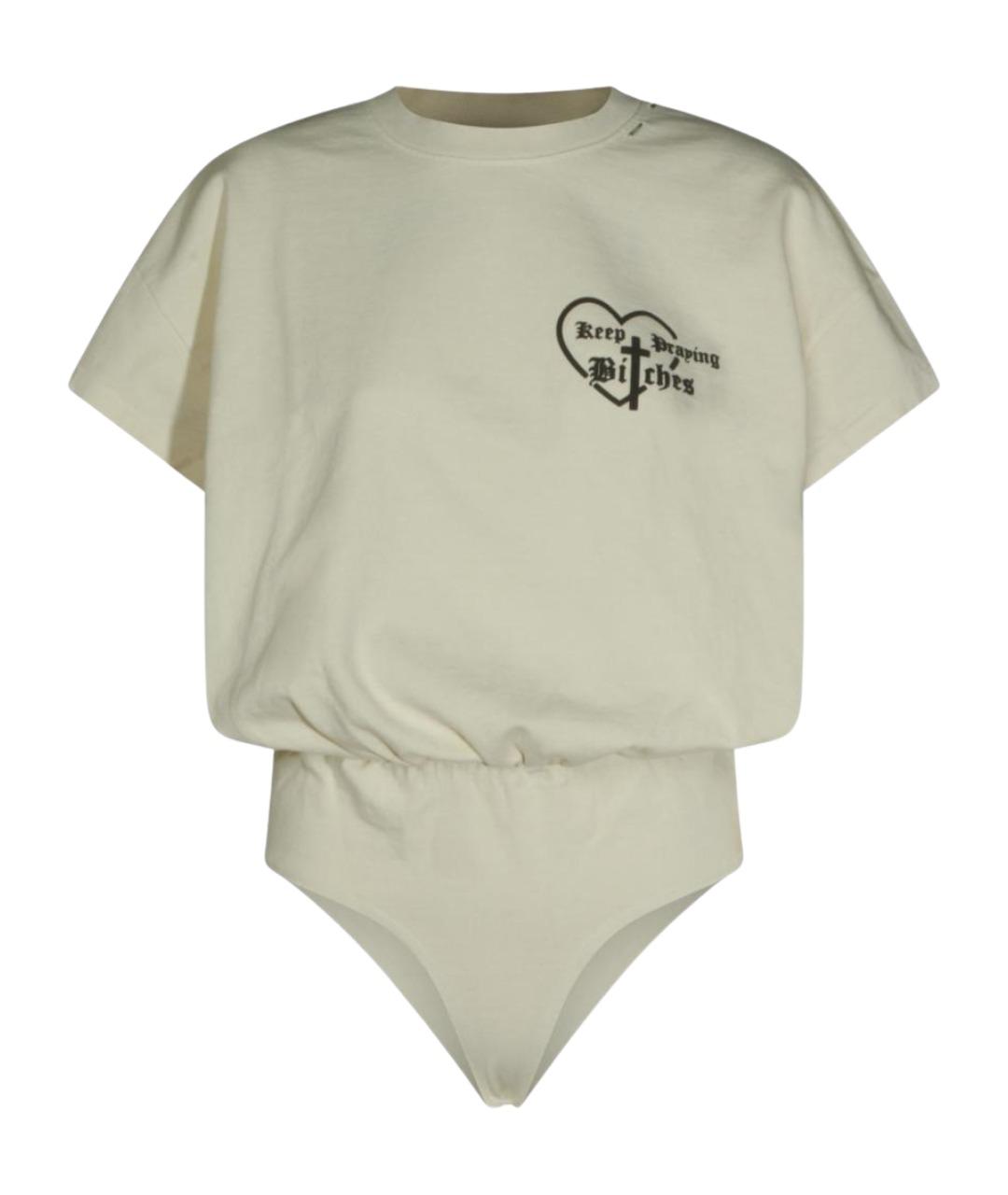 WILLY CHAVARRIA Белое хлопковое боди, фото 1