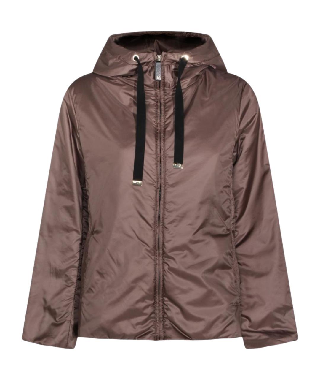 MAX MARA Коричневый полиэстеровый пуховик, фото 1