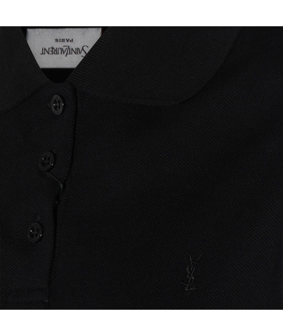 SAINT LAURENT Черная хлопковая майка, фото 3