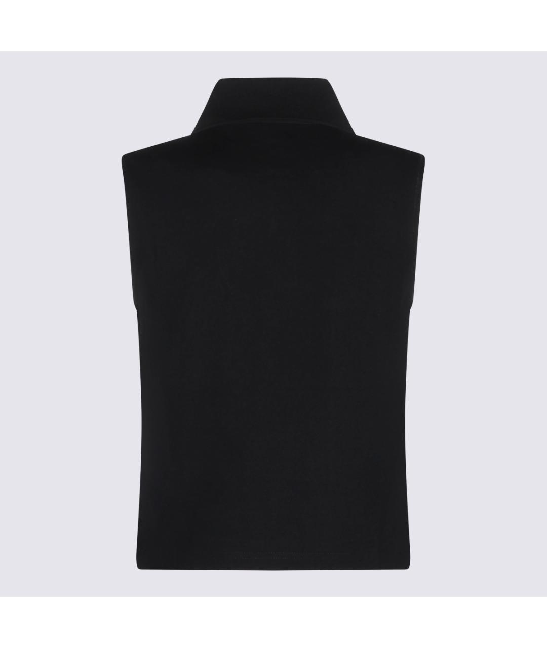 SAINT LAURENT Черная хлопковая майка, фото 2