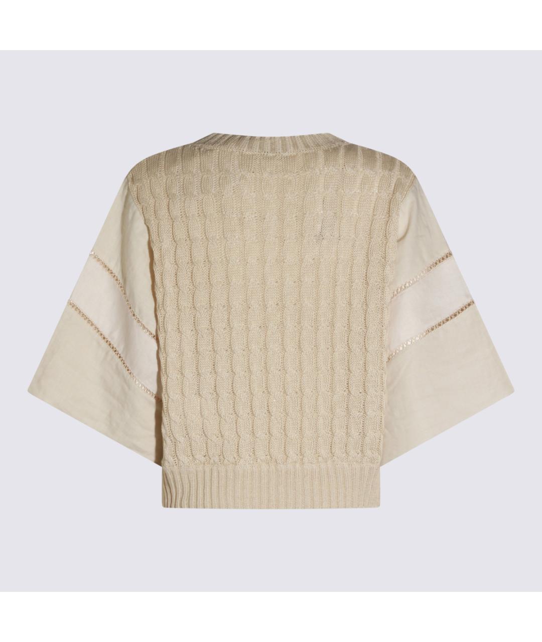 MAX MARA Бежевый льняной джемпер / свитер, фото 2