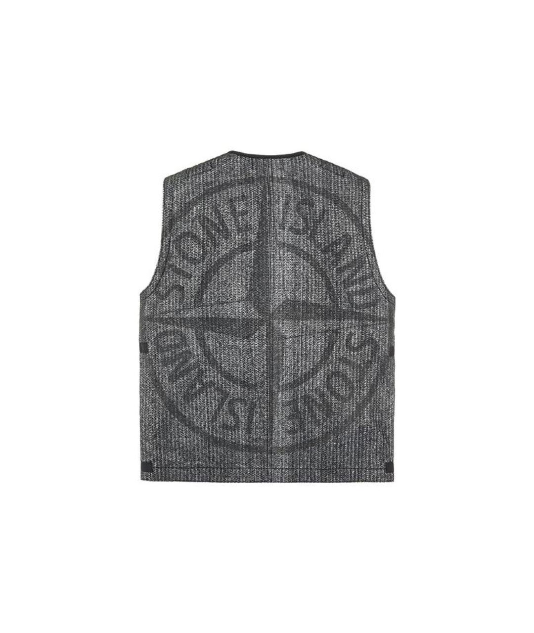 STONE ISLAND Черный жилет, фото 2