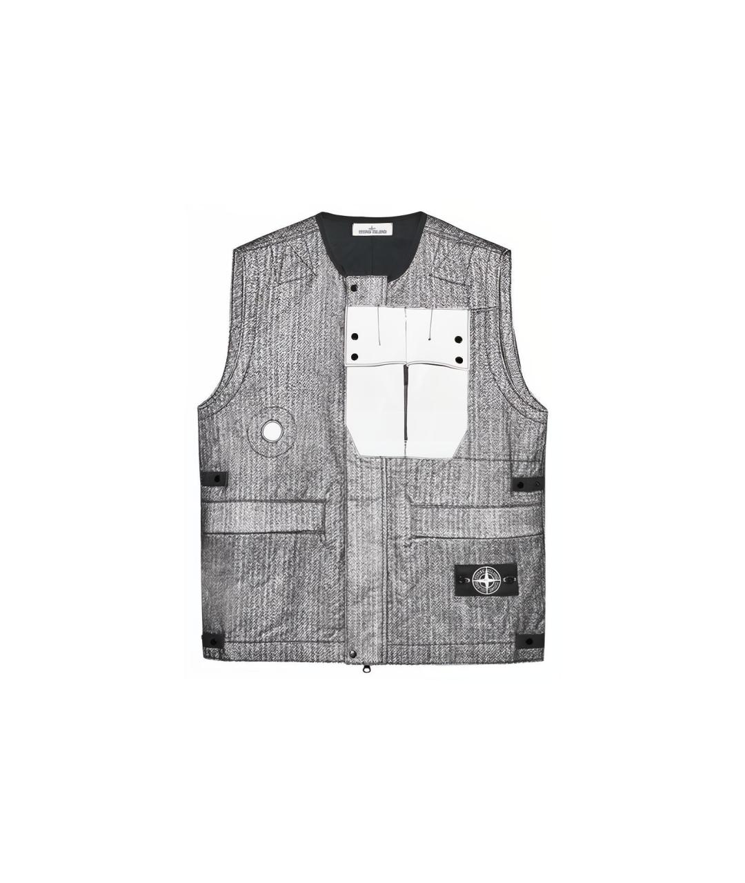 STONE ISLAND Черный жилет, фото 3