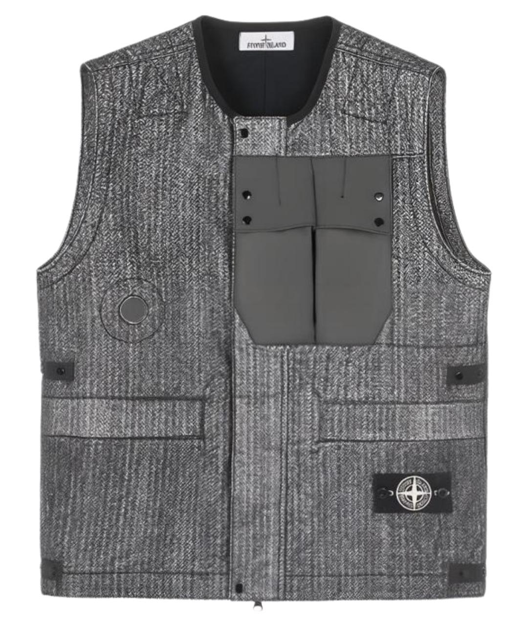 STONE ISLAND Черный жилет, фото 1