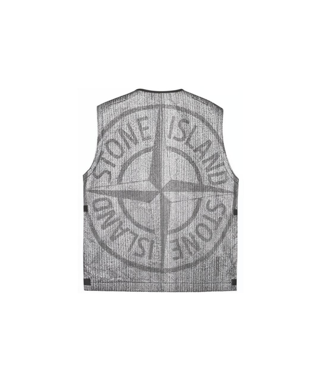 STONE ISLAND Черный жилет, фото 4
