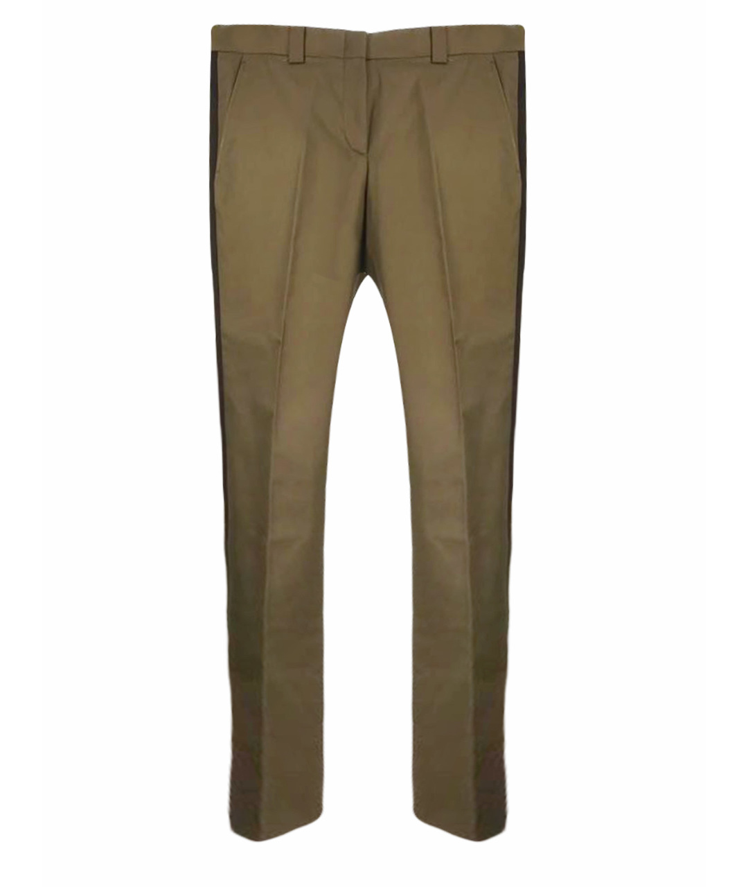 GUCCI Горчичные полиэстеровые классические брюки, фото 1
