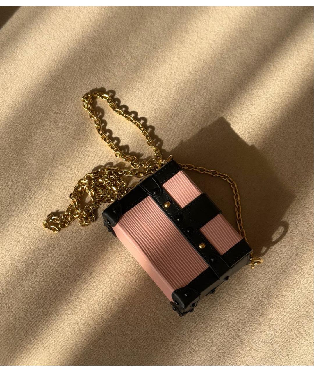 LOUIS VUITTON Розовая кожаная сумка через плечо, фото 3