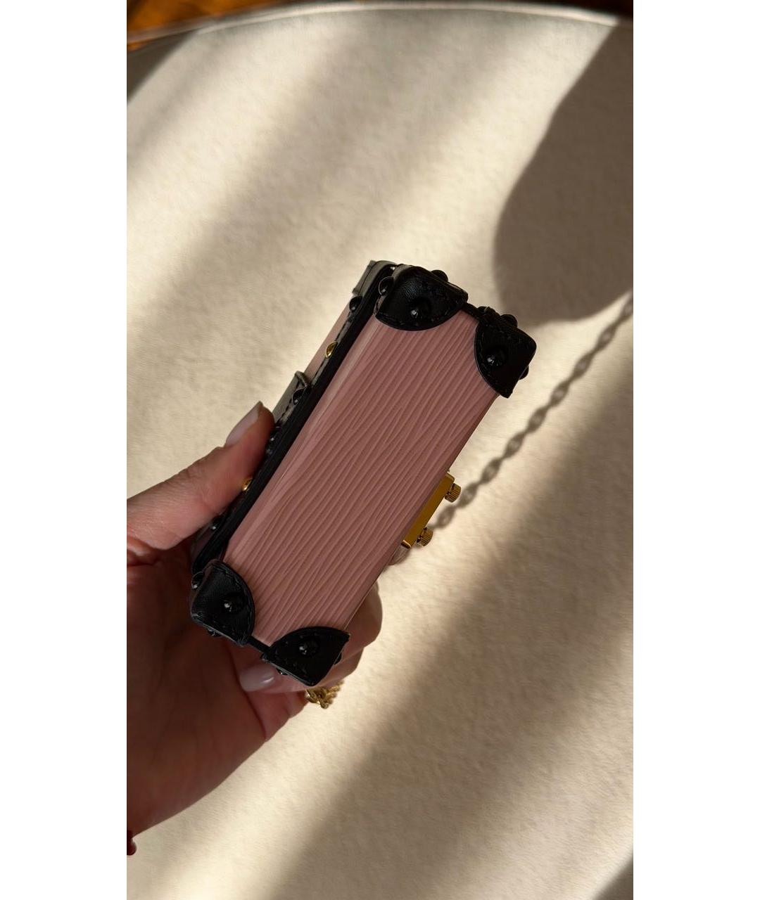 LOUIS VUITTON Розовая кожаная сумка через плечо, фото 4