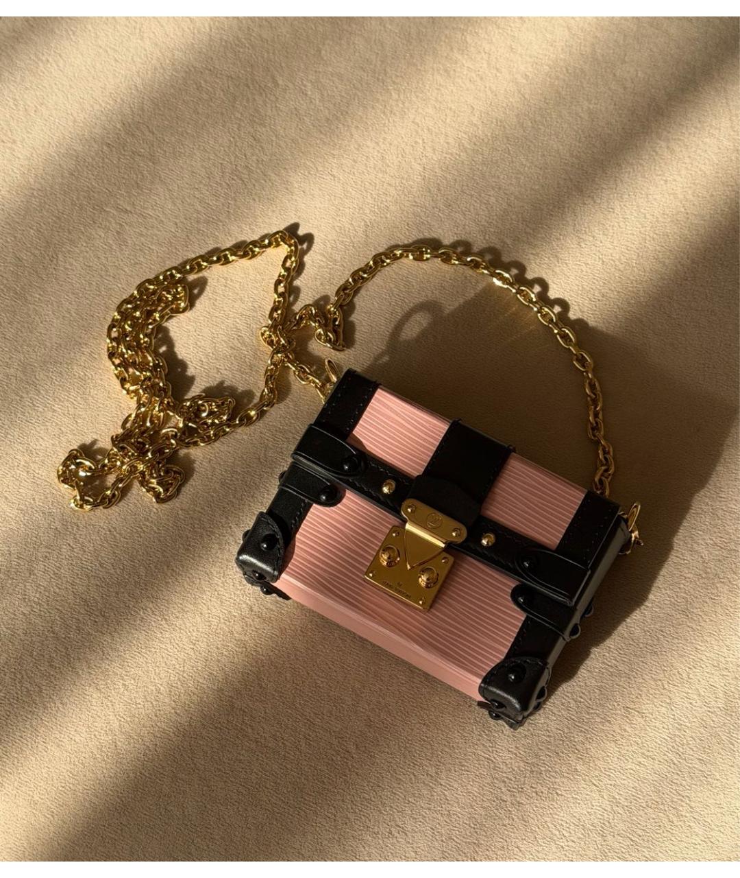 LOUIS VUITTON Розовая кожаная сумка через плечо, фото 2