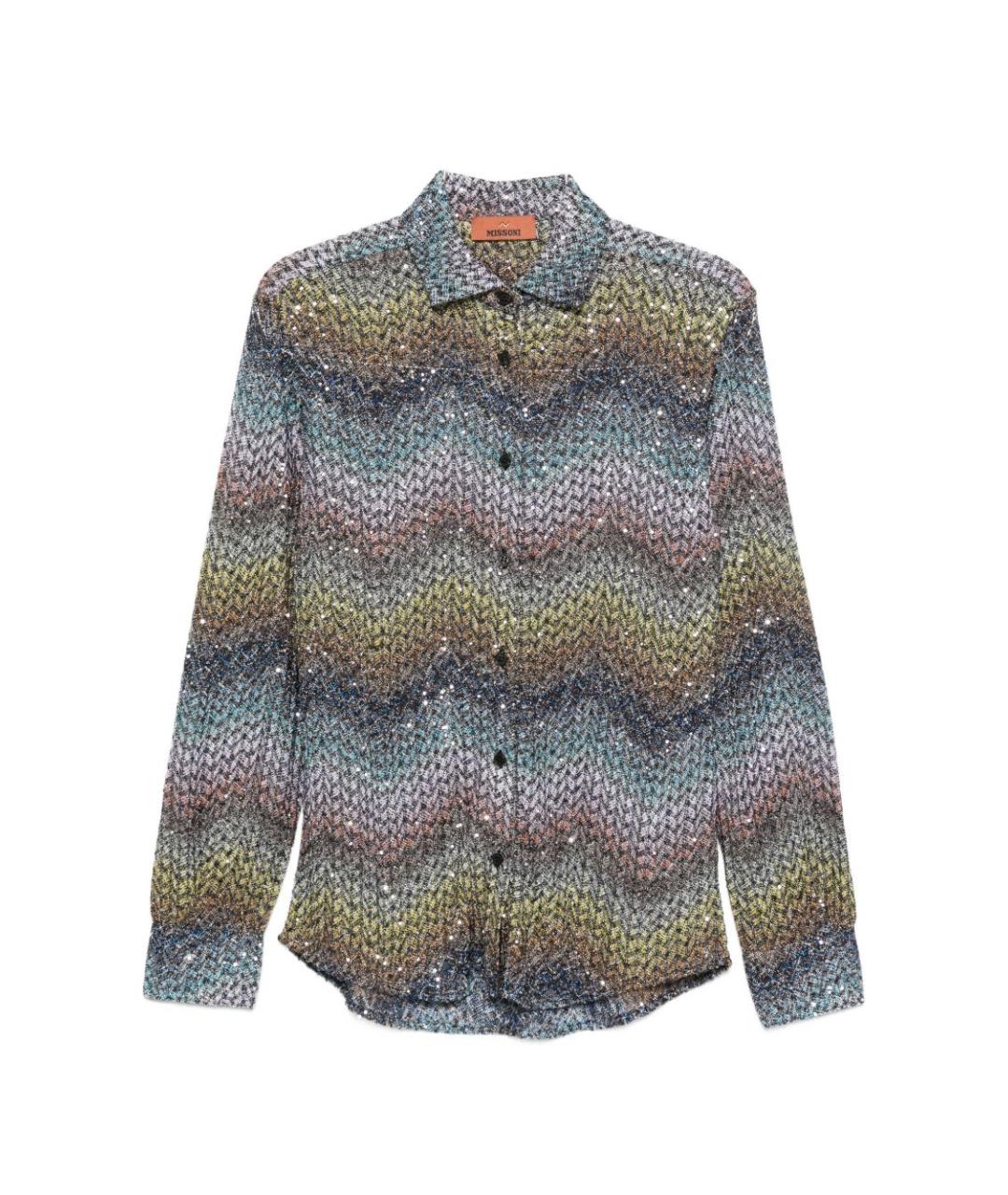 MISSONI Синяя вискозная рубашка, фото 1