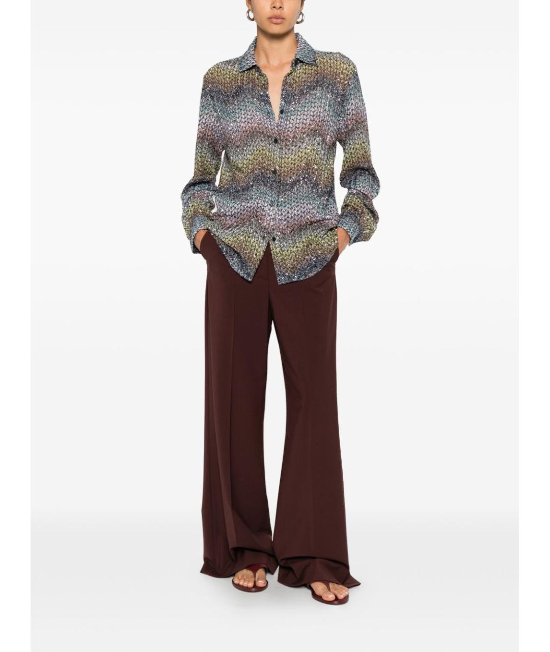 MISSONI Синяя вискозная рубашка, фото 2