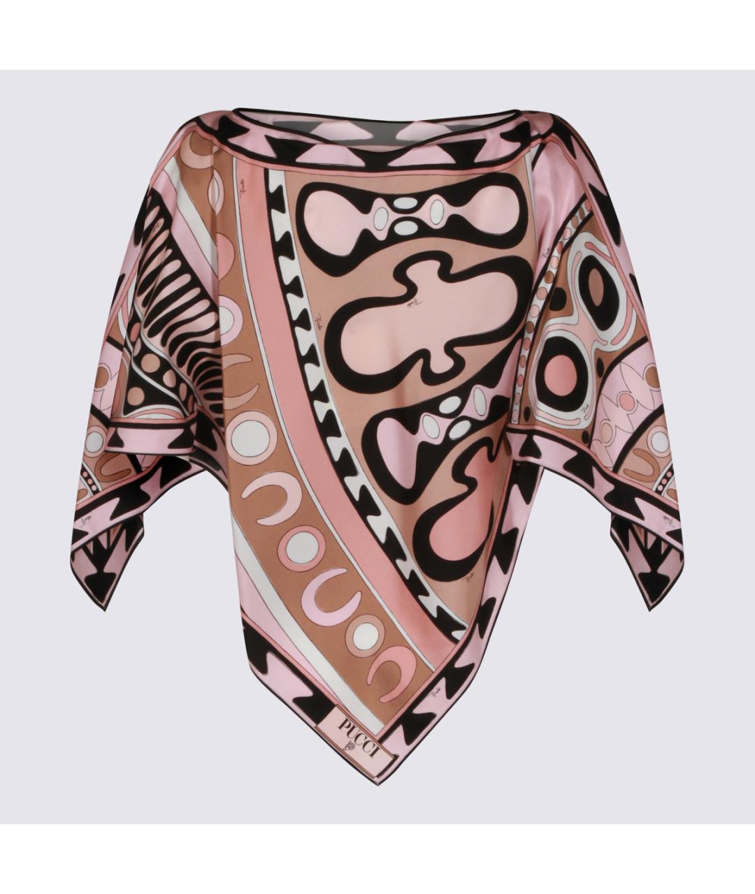 EMILIO PUCCI Розовая шелковая майка, фото 2