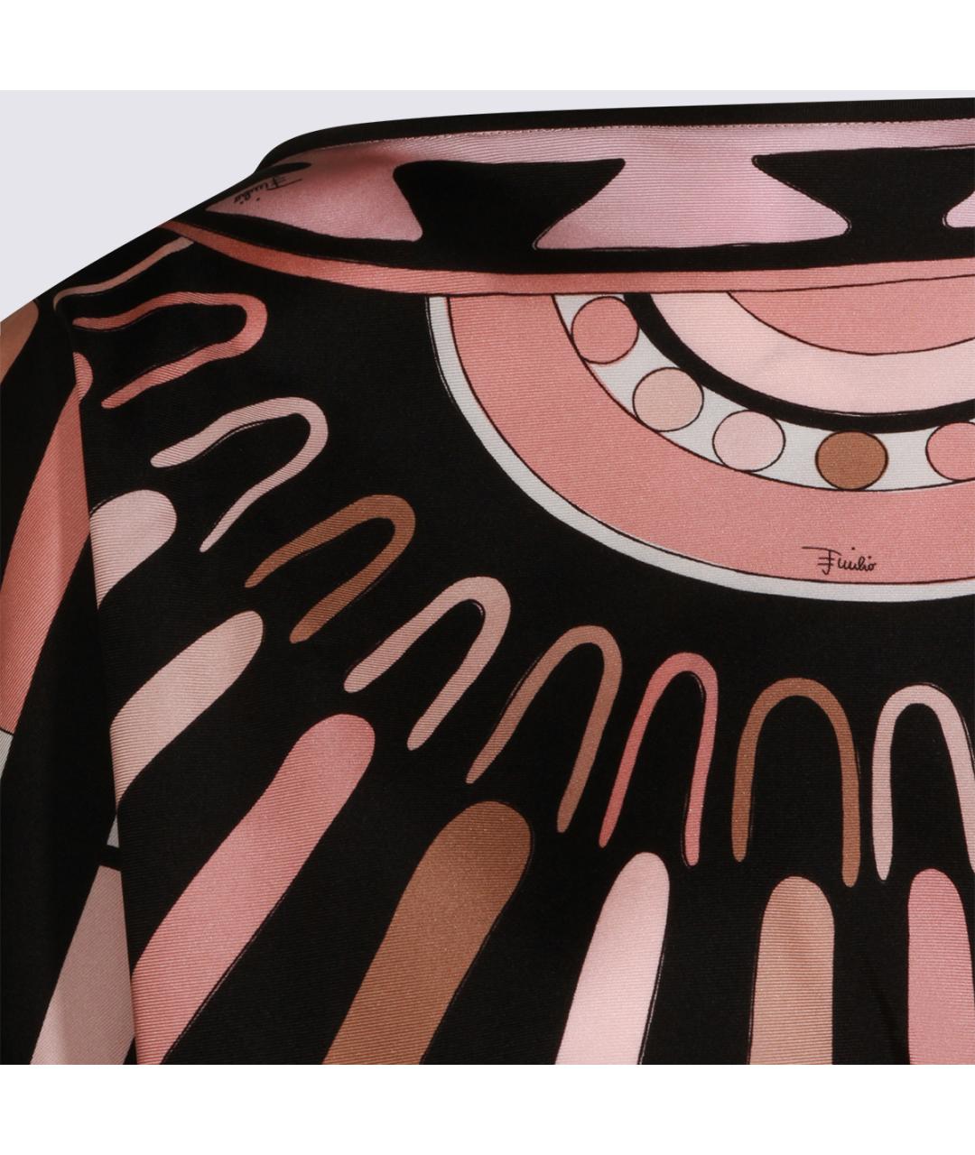 EMILIO PUCCI Розовая шелковая майка, фото 3