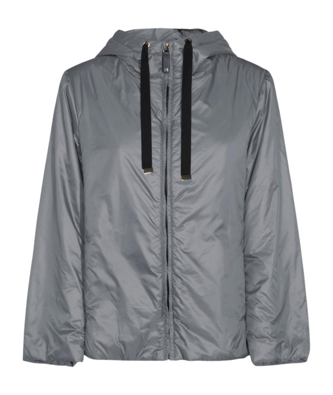 MAX MARA Серая полиэстеровая куртка, фото 1