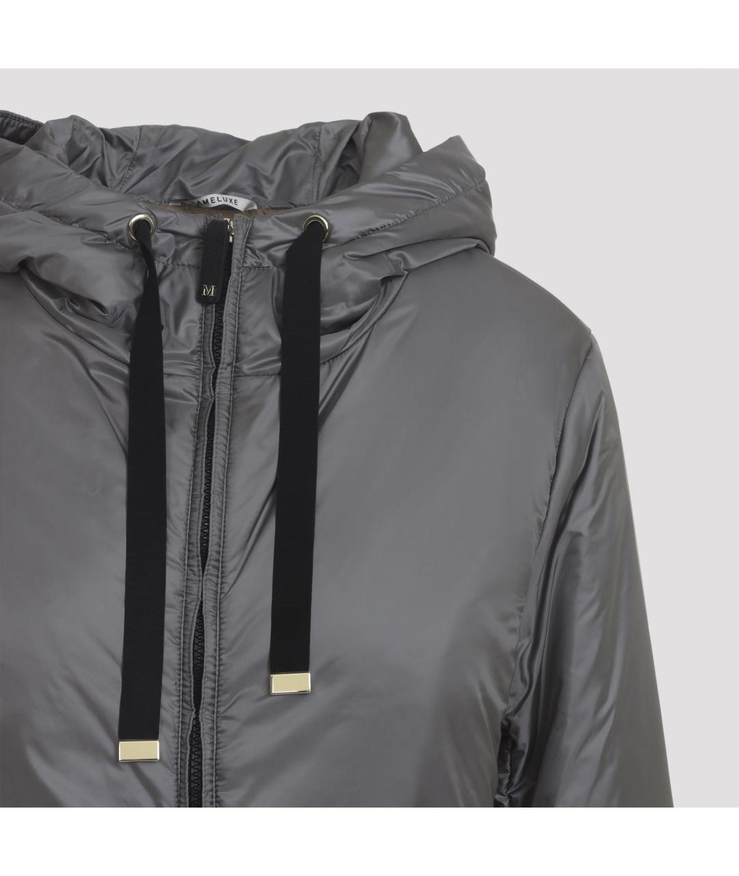 MAX MARA Серая полиэстеровая куртка, фото 3