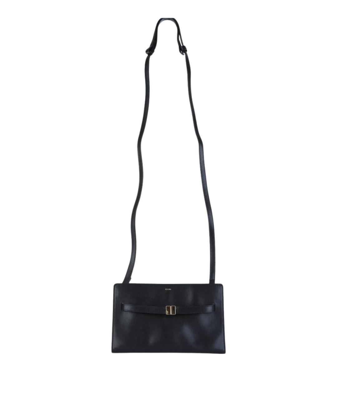 TOTEME Черная кожаная сумка через плечо, фото 1
