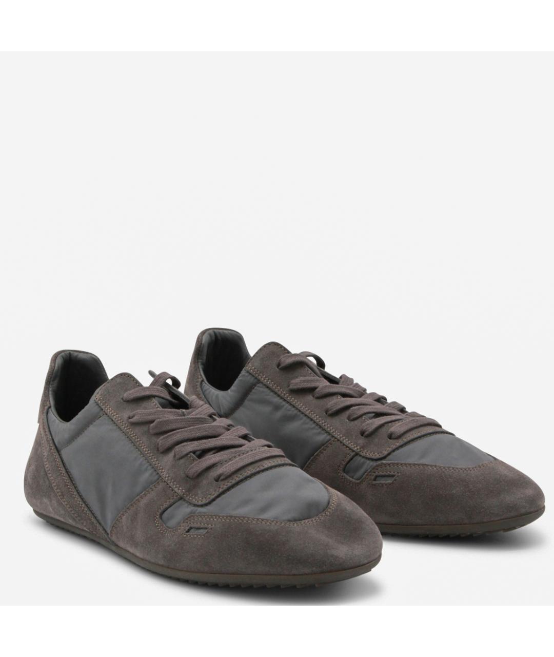 RICK OWENS Кожаные низкие кроссовки / кеды, фото 2