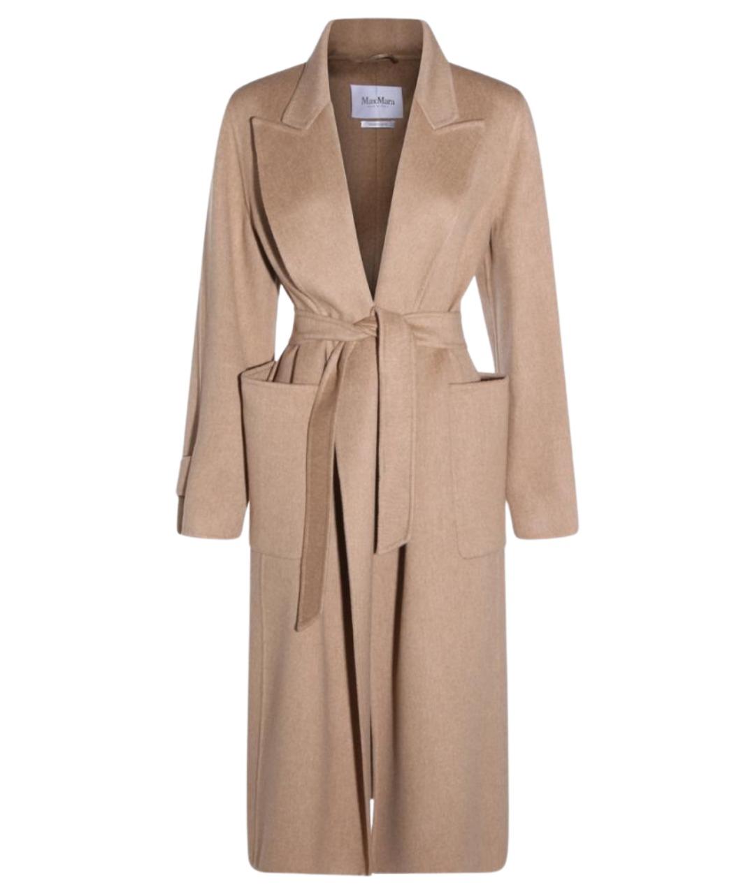 MAX MARA Бежевое шерстяное пальто, фото 1