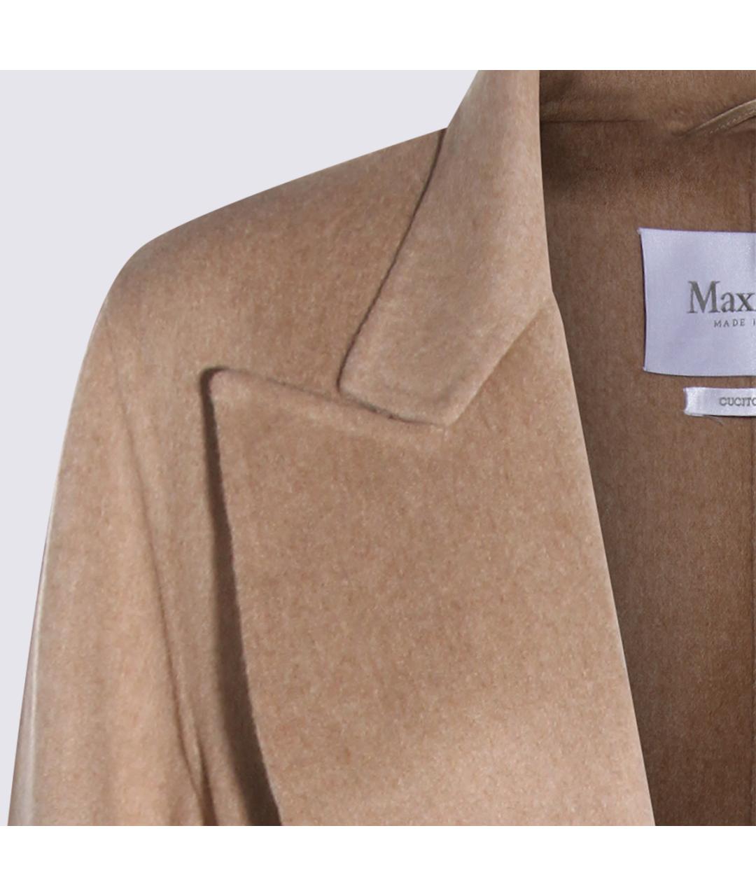 MAX MARA Бежевое шерстяное пальто, фото 4